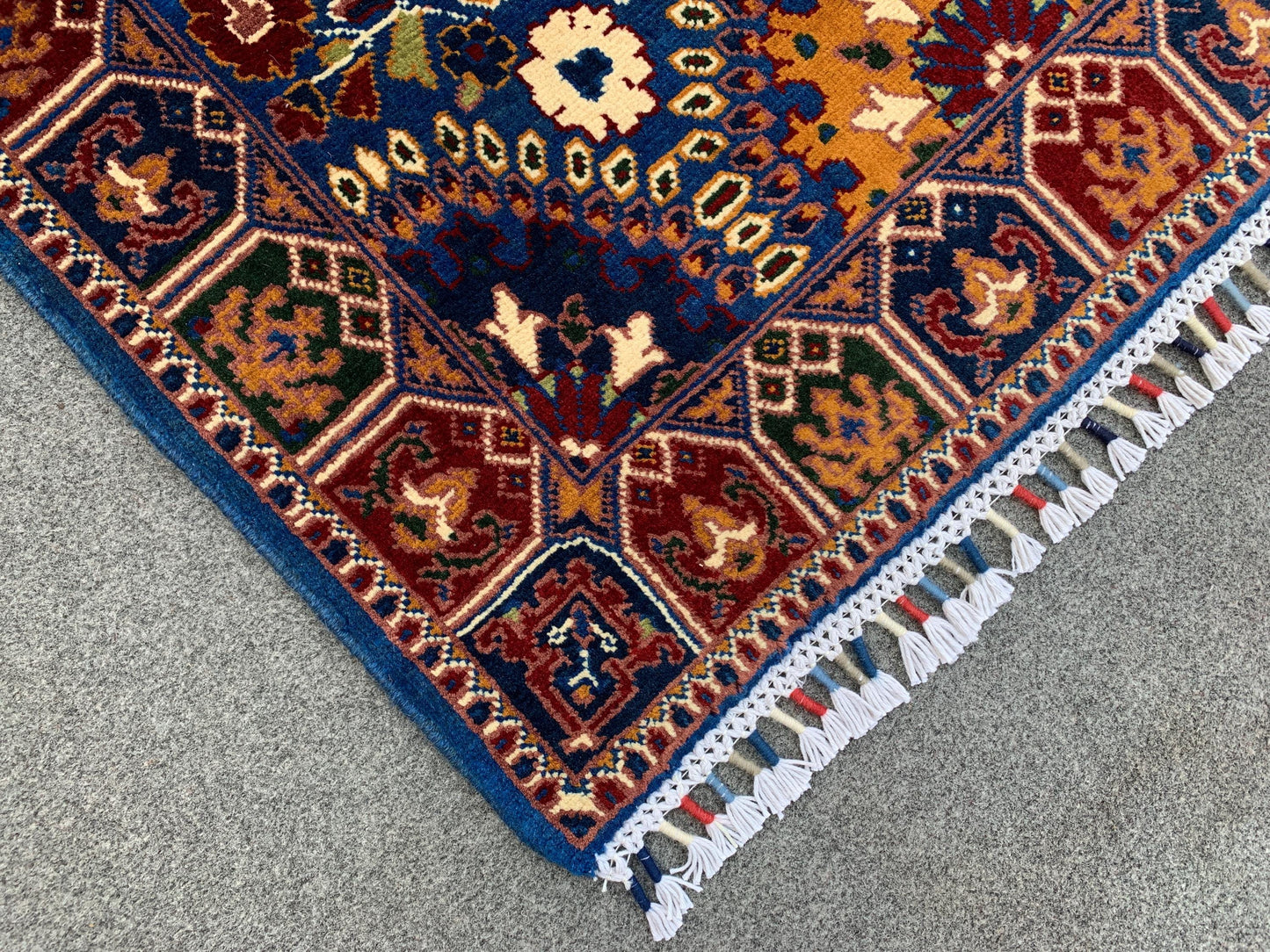 3x4 Ft Amazing Floral Rug, Afghan Hand Knotted Rug, Good Pile Rug, Bukhara design Rug, Oriental Wool Rug, Best for Office Rug, Bedroom Rug.