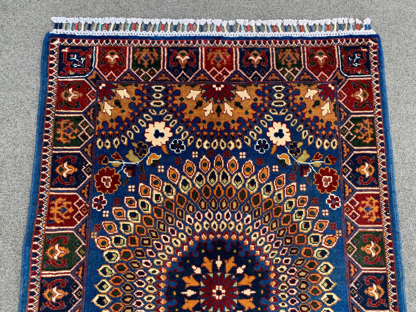 3x4 Ft Amazing Floral Rug, Afghan Hand Knotted Rug, Good Pile Rug, Bukhara design Rug, Oriental Wool Rug, Best for Office Rug, Bedroom Rug.