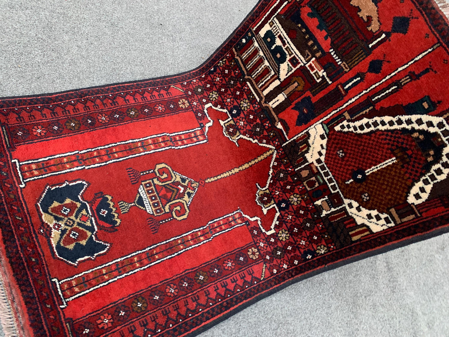 Amazing Small Prayer Rug 2x3 Ft Hand Knotted Prayer Rug, High Quality Beljik Rug, Afghan Prayer Rug, Vintage Wool Rug, Muslim Prayer Rug etc