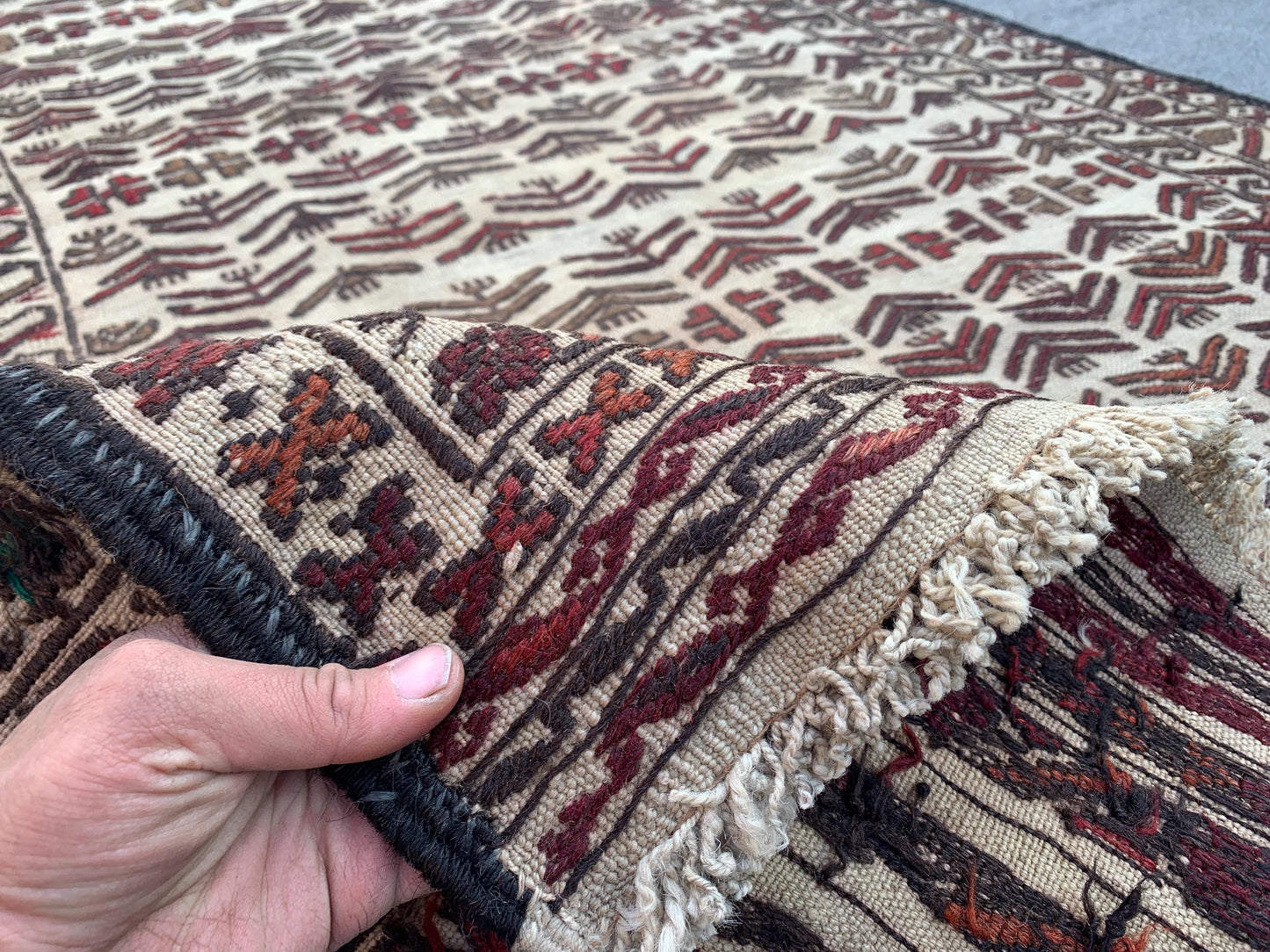 4x6 Ft Antique Soumak kilim Rug, Handmade Vintage kilim Rug, Afghan Soumak Rug, Oriental Wool Rug, Wall Decor Rug, Bedroom Rug, Hallway Rug.