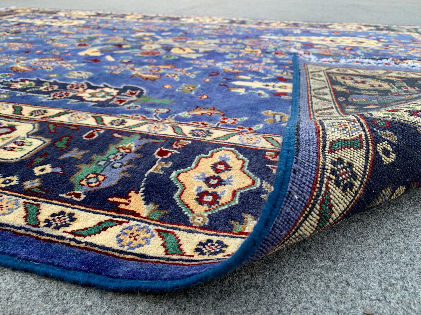 5x7 Ft Tree of life design Rug, Natural Hand Knotted Rug, Blue Afghan Rug, Good Pile Rug Oriental Wool Rug, Rugs for Bedroom Living Room Rug