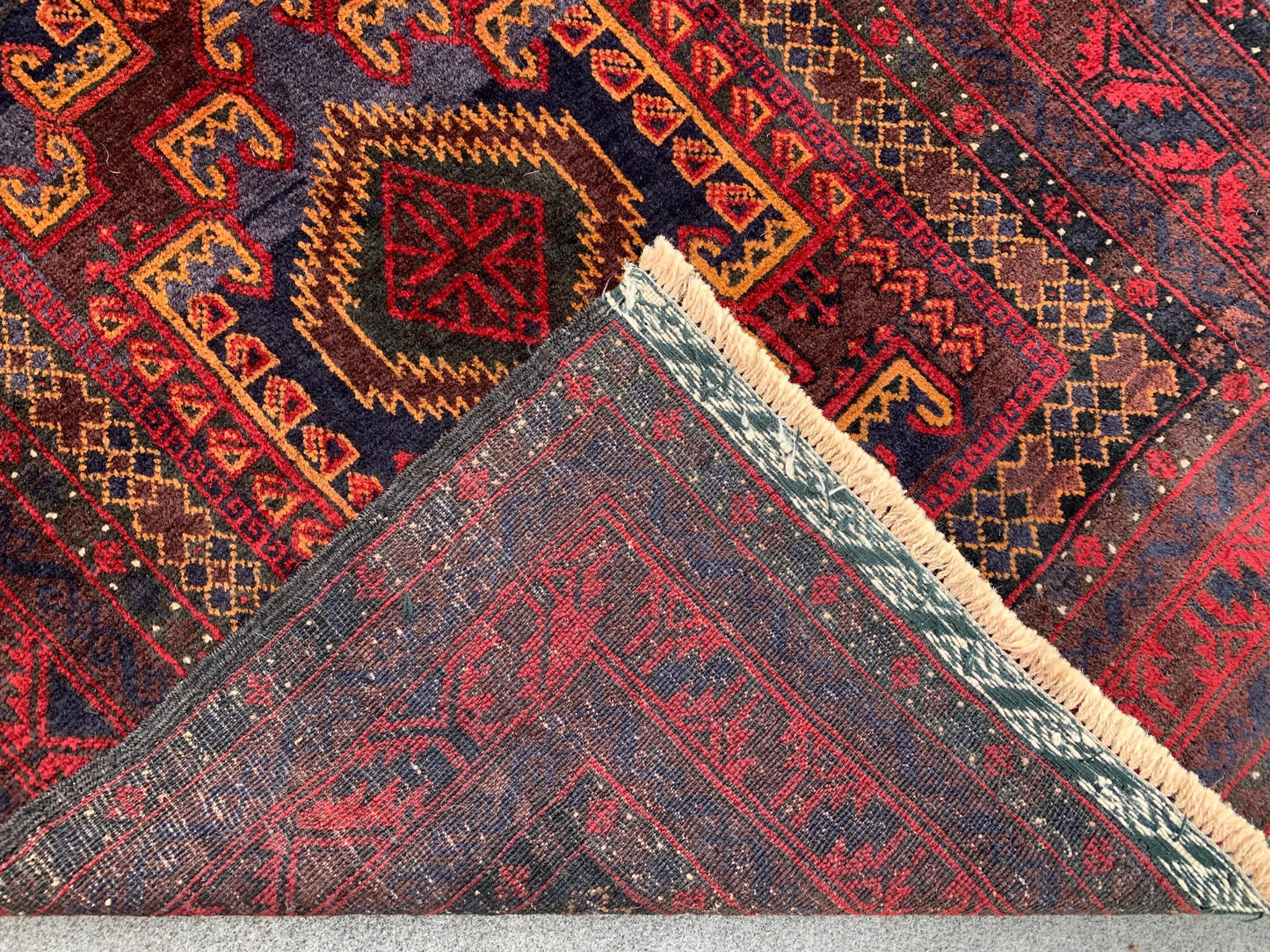 4x6 Vintage Rug, Natural Hand Knotted Afghan Wool Rug, Herati Baluchi Rug, Geometric Area Rug, Oriental Tribal Rug, Bedroom Rug Hallway Rug.