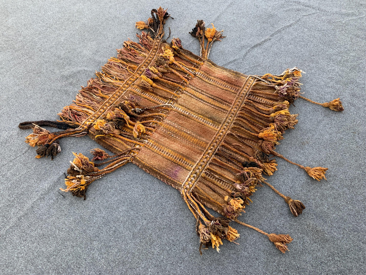 Antique Wall Hanging Rug, 2x2 Ft Afghan Jalar Rug, Hand knotted Vintage Wool Rug, Turkmen Jalar Rug, Wall Decor Rug, Oriental Area Rug etc.