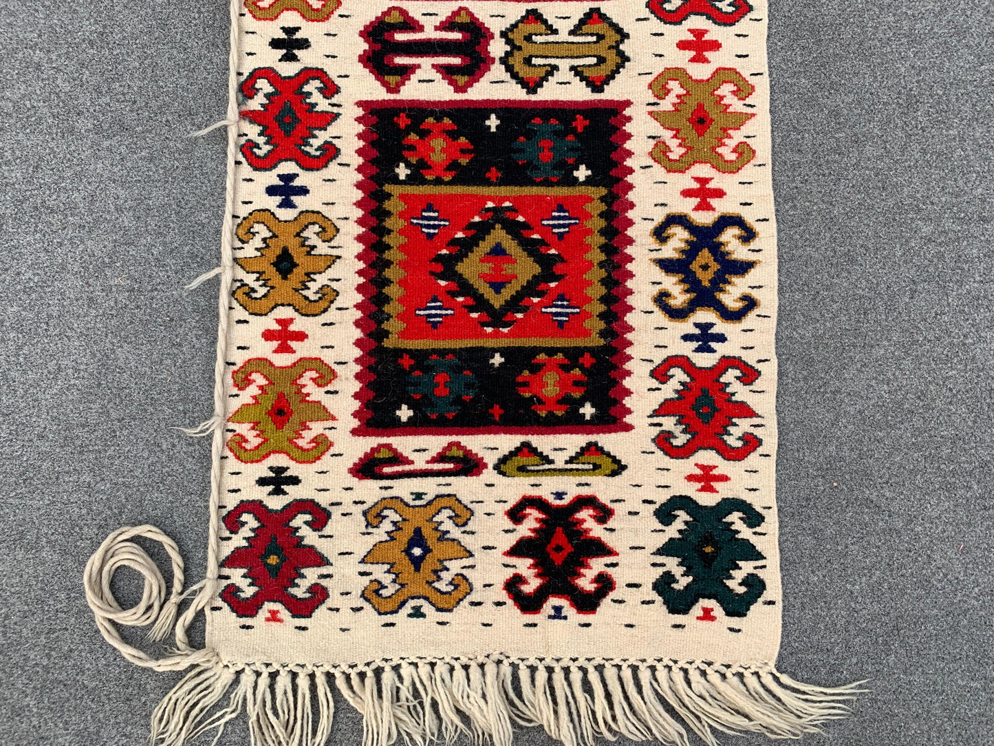 Runner kilim Rug 2x6 Ft Vintage Turkish design kilim Rug, Natural Hand knotted Runner kilim Rug, Oriental Wool kilim Rug, Hallway Runner Rug