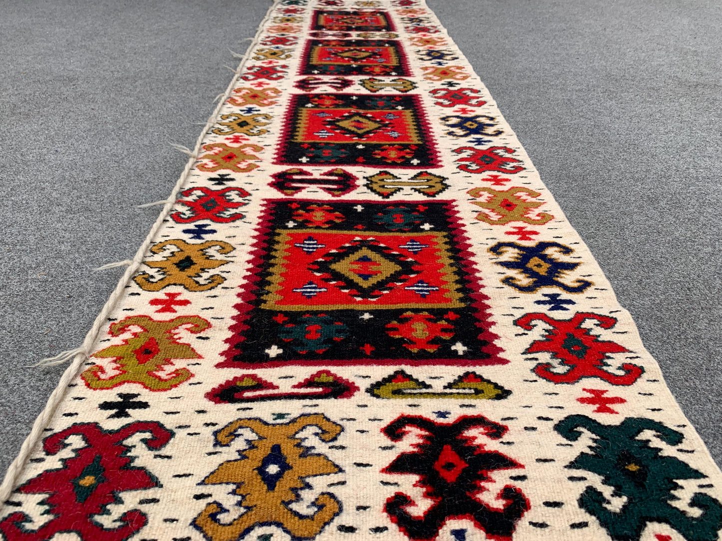 Runner kilim Rug 2x6 Ft Vintage Turkish design kilim Rug, Natural Hand knotted Runner kilim Rug, Oriental Wool kilim Rug, Hallway Runner Rug