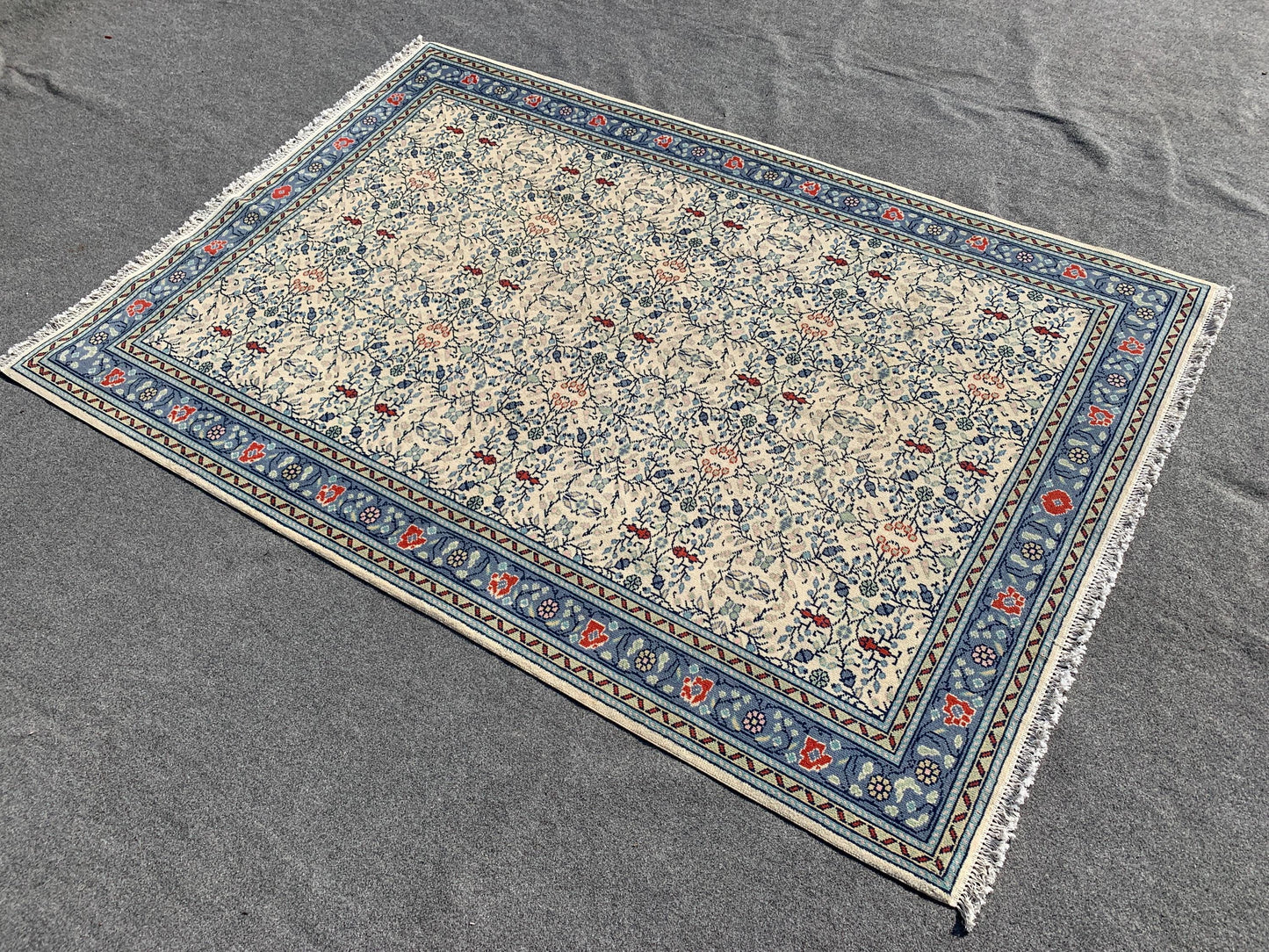 4x6 Ft Amazing Afghan Rug, Natural Hand Knotted Wool Rug, Floral Rug Oriental Turkmen Rug, Home Decor Rug, Rugs for Bedroom Living Room Rug.