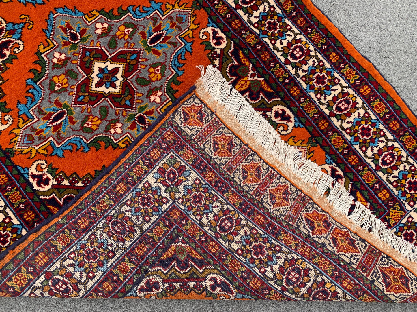 Amazing Orange Runner Rug 3x9 Ft Afghan Hand Knotted Runner Rug, Vintage Geometric Area Rug, Good Quality Rug, Hallway Runner Rug, 90x290 Cm