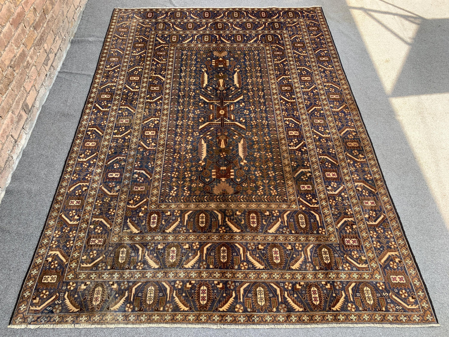 Antique Baluchi Rug 7x10 Ft Afghan Hand Knotted Wool Rug, One of s kind Vintage Rug, Oriental Rug, Tribal Rug, Bedroom Rug, Living Room Rug.