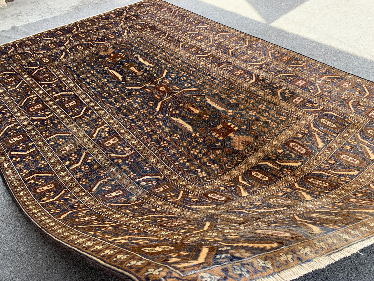 Antique Baluchi Rug 7x10 Ft Afghan Hand Knotted Wool Rug, One of s kind Vintage Rug, Oriental Rug, Tribal Rug, Bedroom Rug, Living Room Rug.