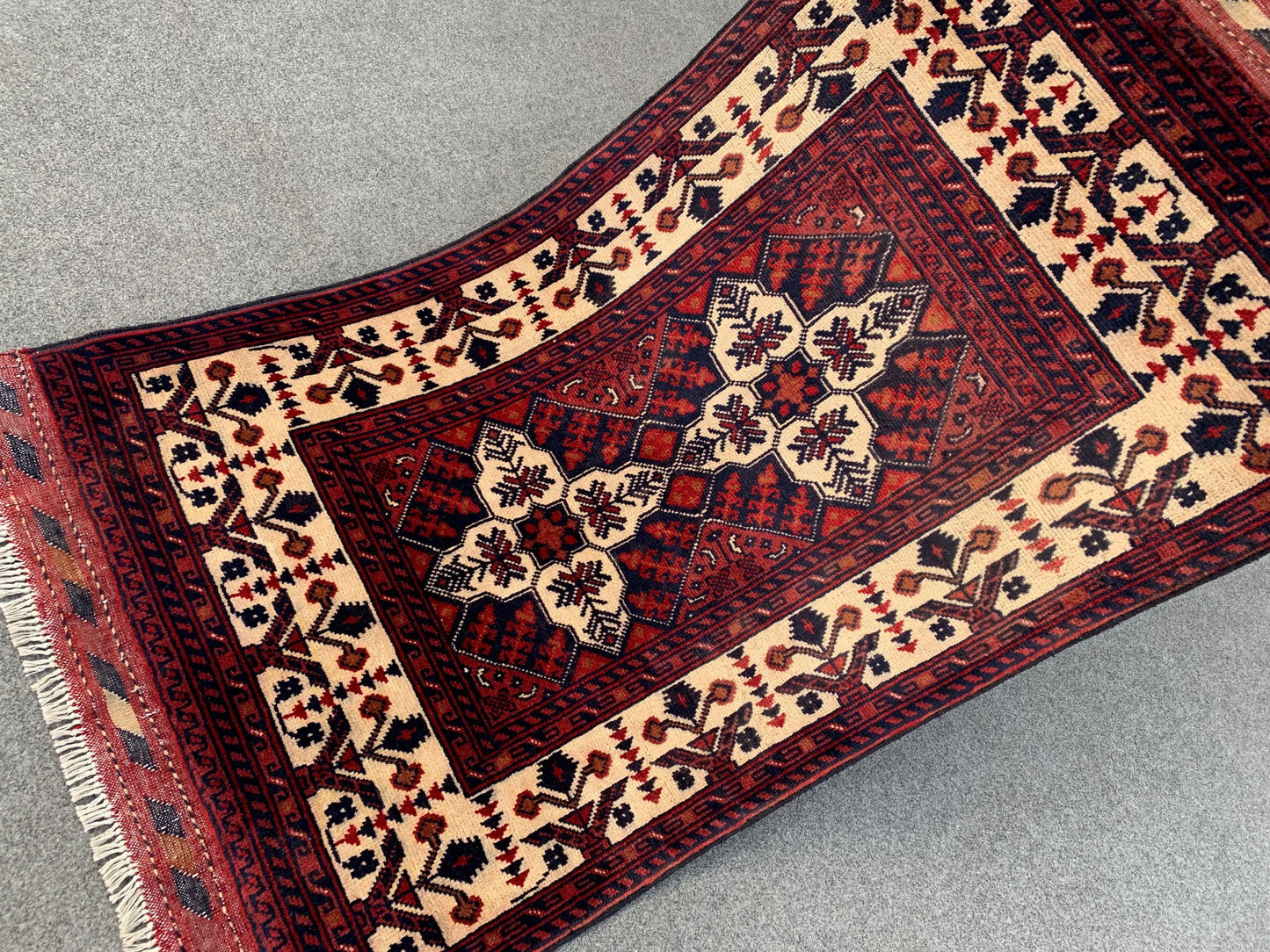 2x4 Ft Small Afghan Rug, Afghan Handmade Wool Rug, Geometric Area Rug, Small Oriental Rug, Tribal Rug, Small Gift Rug, Bedroom Hallway Rug.
