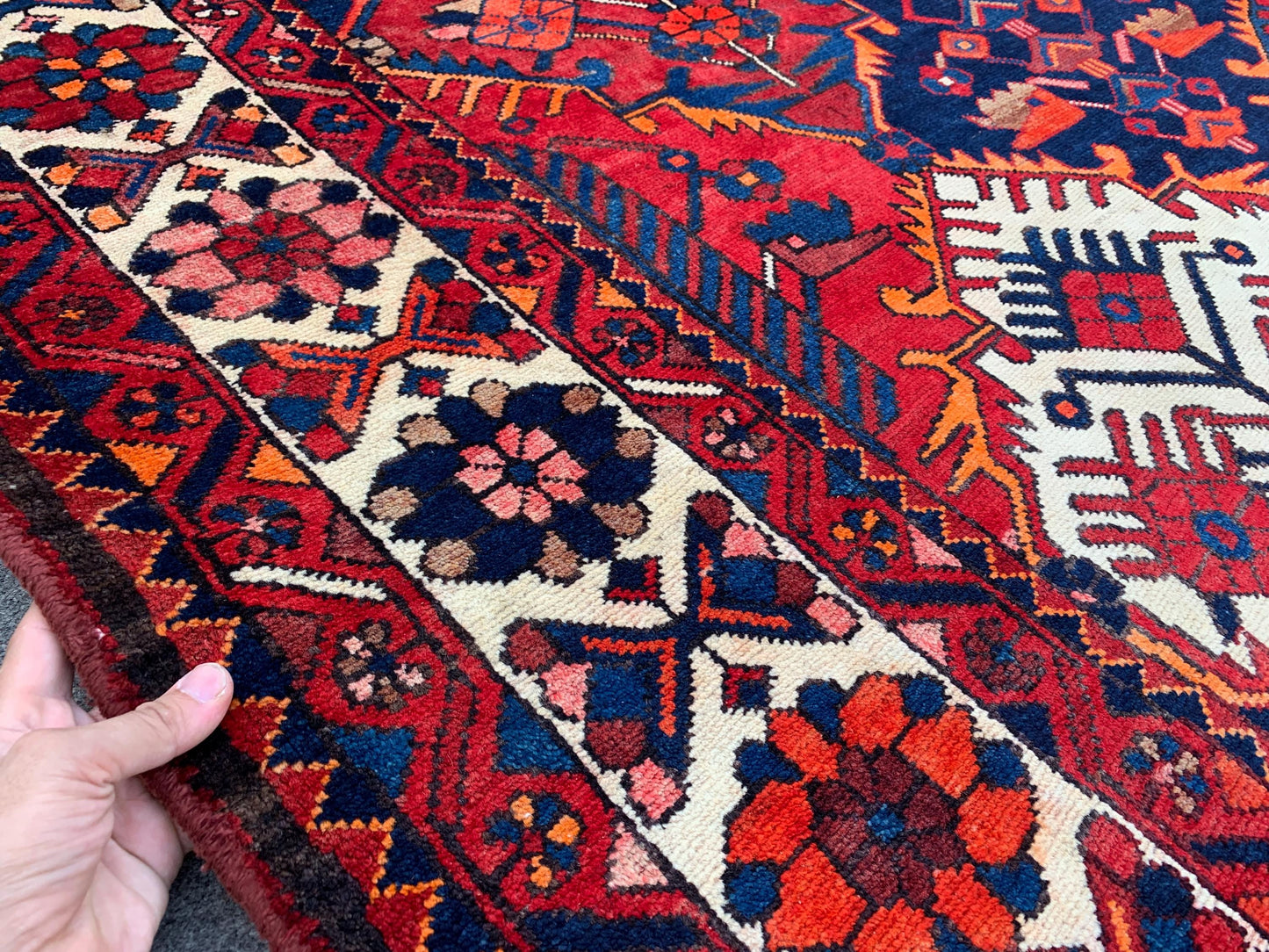 Antique Afghan Rug, 7x10 Ft Hand knotted Vintage Rug, Caucasian design Rug, Turkmen Tribal Rug, Oriental Wool Rug, Best for Living Room Rug.