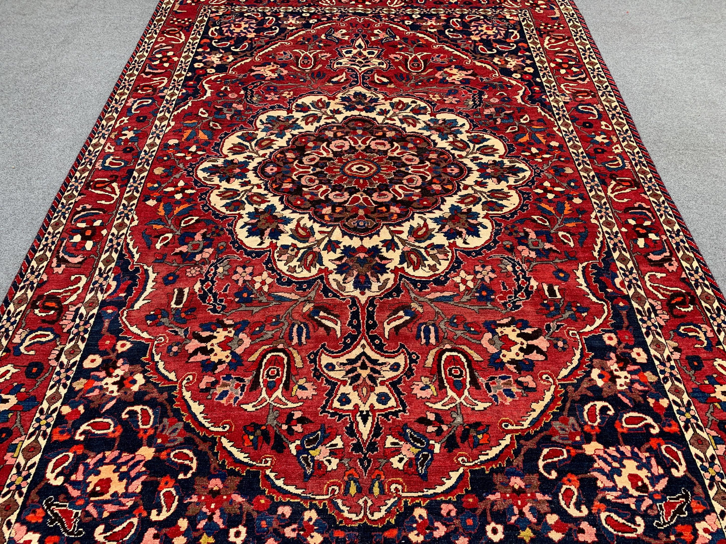 Antique Afghan Rug 7x10 Ft Hand knotted Wool Rug, Vintage Oriental Rug, Geometric Area Rug, Turkmen Tribal Rug, Dining Table Living Room Rug