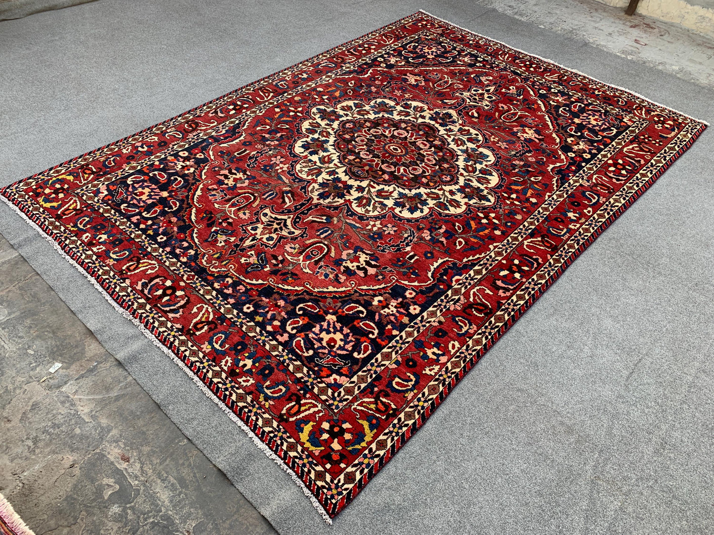 Antique Afghan Rug 7x10 Ft Hand knotted Wool Rug, Vintage Oriental Rug, Geometric Area Rug, Turkmen Tribal Rug, Dining Table Living Room Rug
