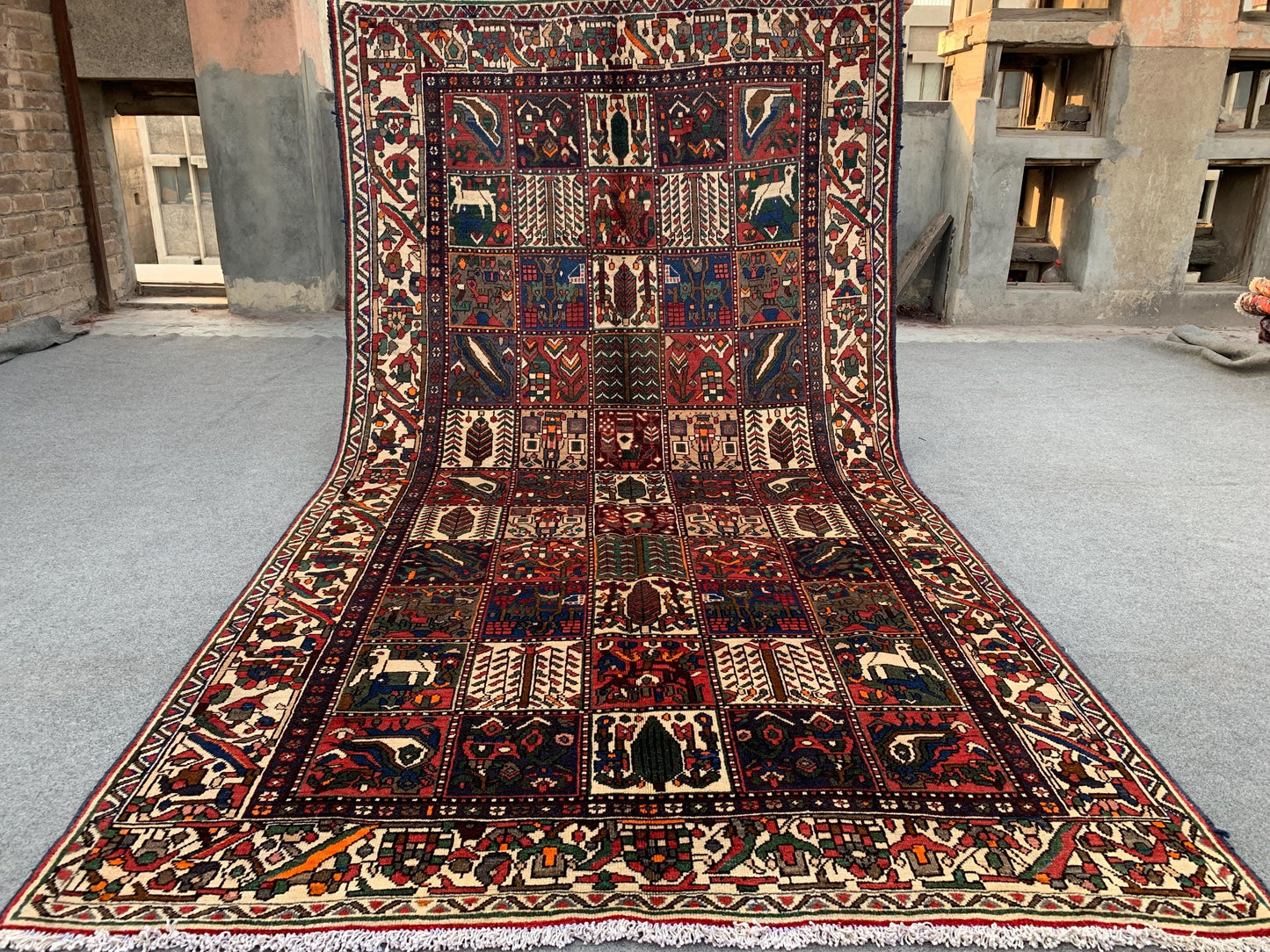 5x10 Ft Vintage Pictorial Rug, Afghan Hand Knotted Rug, Oriental Wool Rug, Antique Tribal Rug, Home Decor Rug, Bedroom Rug, Living Room Rug.