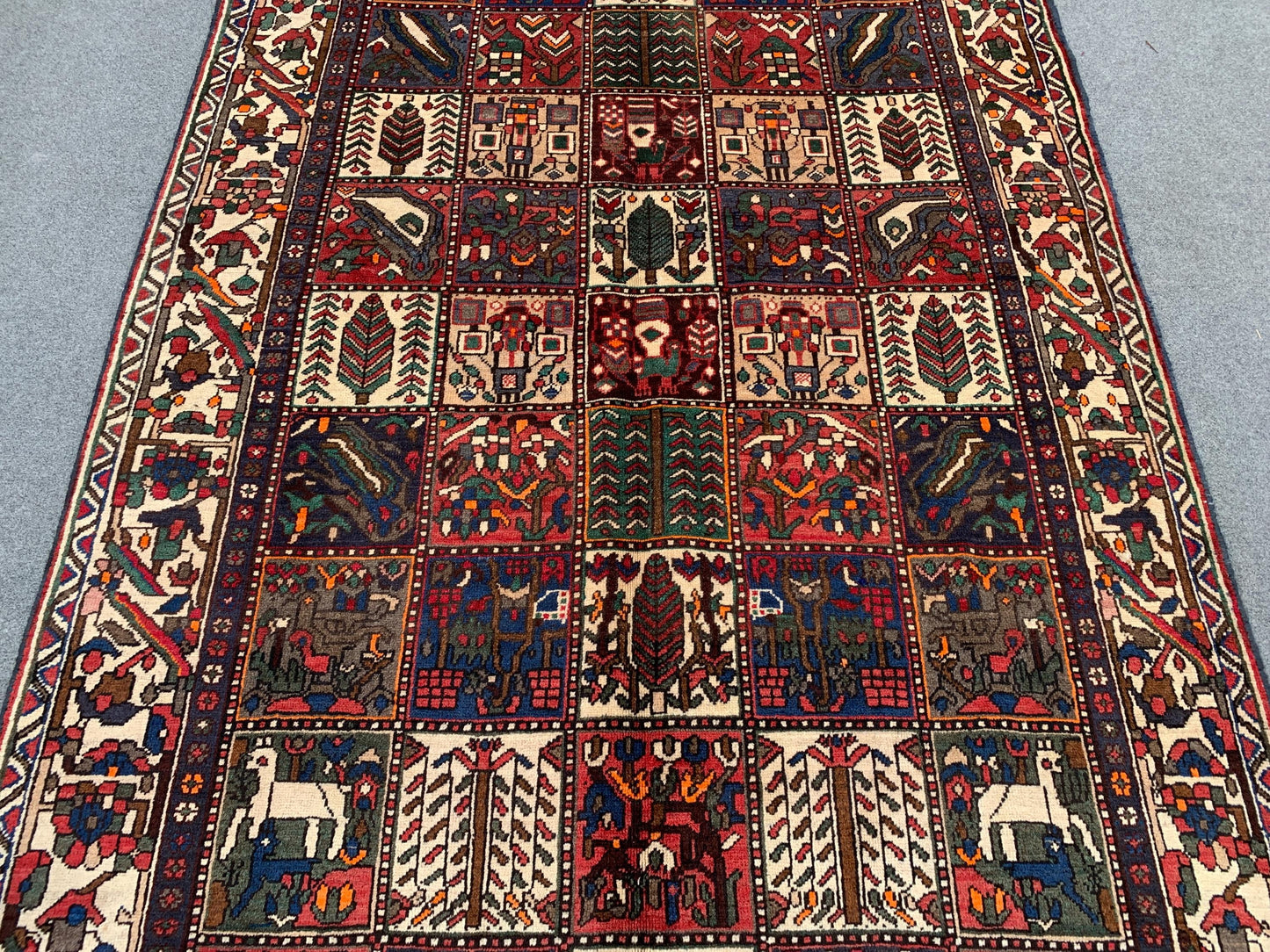 5x10 Ft Vintage Pictorial Rug, Afghan Hand Knotted Rug, Oriental Wool Rug, Antique Tribal Rug, Home Decor Rug, Bedroom Rug, Living Room Rug.