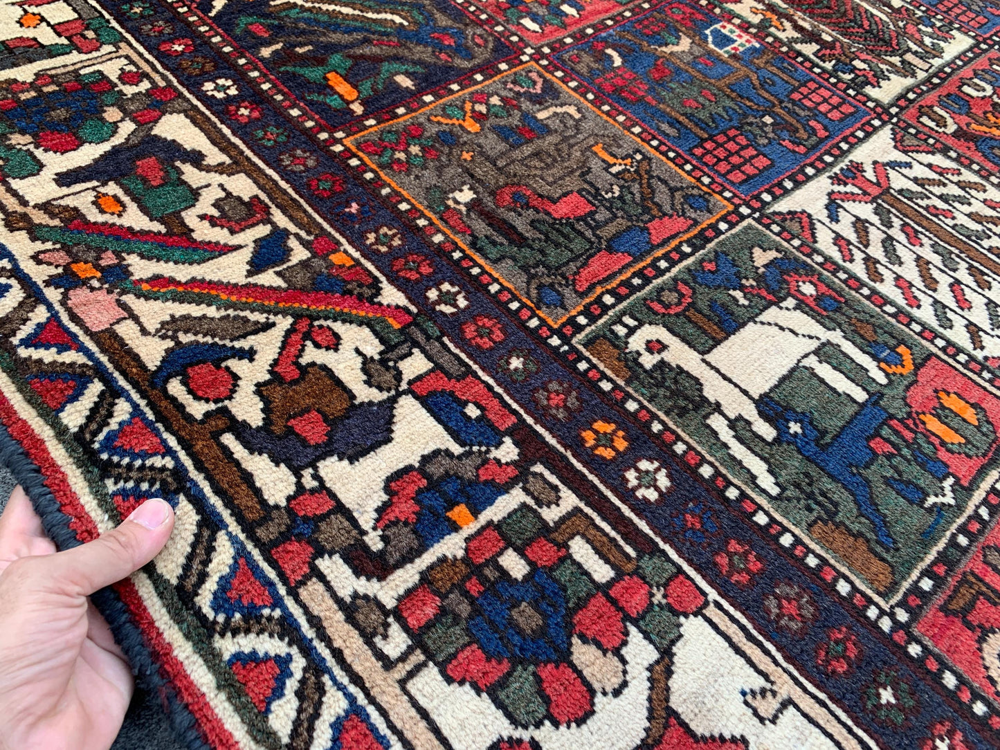 5x10 Ft Vintage Pictorial Rug, Afghan Hand Knotted Rug, Oriental Wool Rug, Antique Tribal Rug, Home Decor Rug, Bedroom Rug, Living Room Rug.