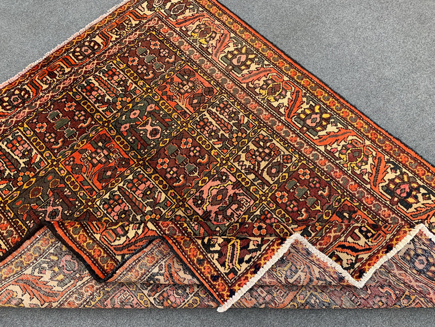 Vintage Tree of life design Rug 5x6 Ft Afghan Hand Knotted Rug, Oriental Turkmen Rug, Antique Tribal Wool Rug, Bedroom Rug, Living Room Rug.