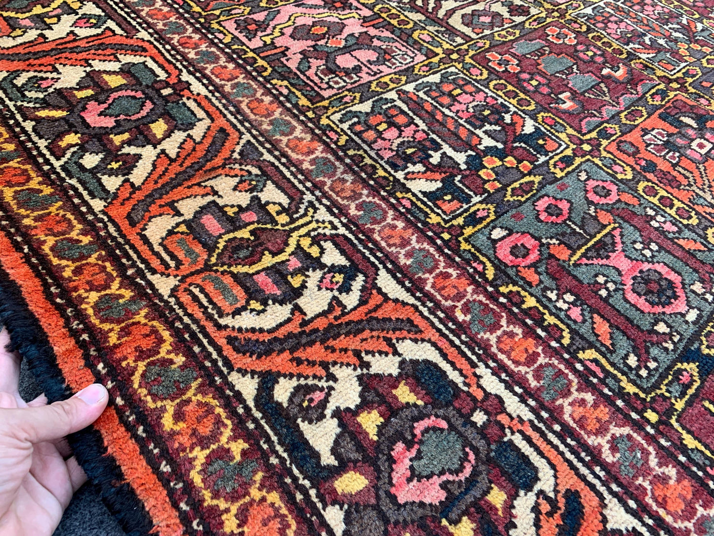 Vintage Tree of life design Rug 5x6 Ft Afghan Hand Knotted Rug, Oriental Turkmen Rug, Antique Tribal Wool Rug, Bedroom Rug, Living Room Rug.