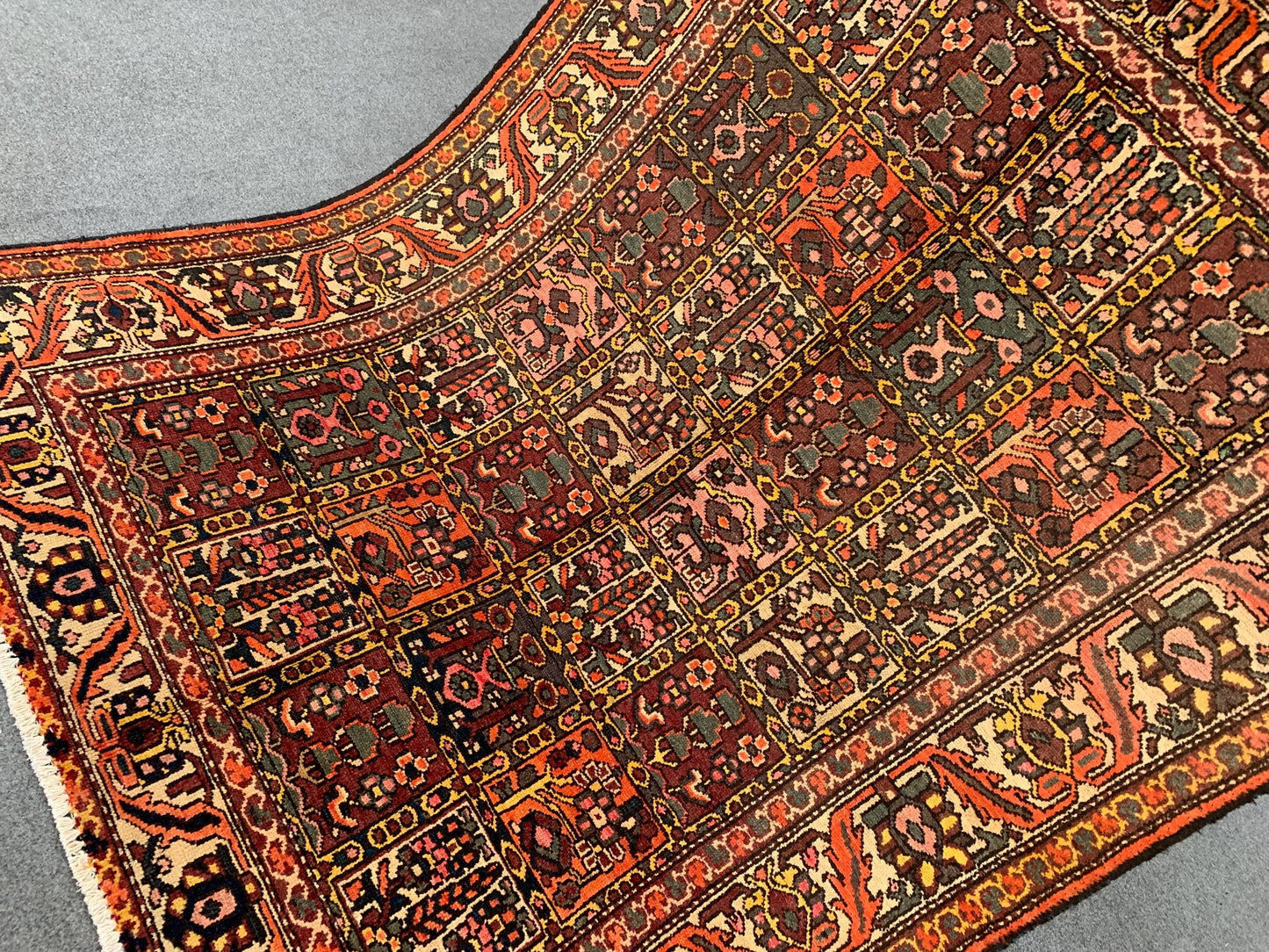 Vintage Tree of life design Rug 5x6 Ft Afghan Hand Knotted Rug, Oriental Turkmen Rug, Antique Tribal Wool Rug, Bedroom Rug, Living Room Rug.