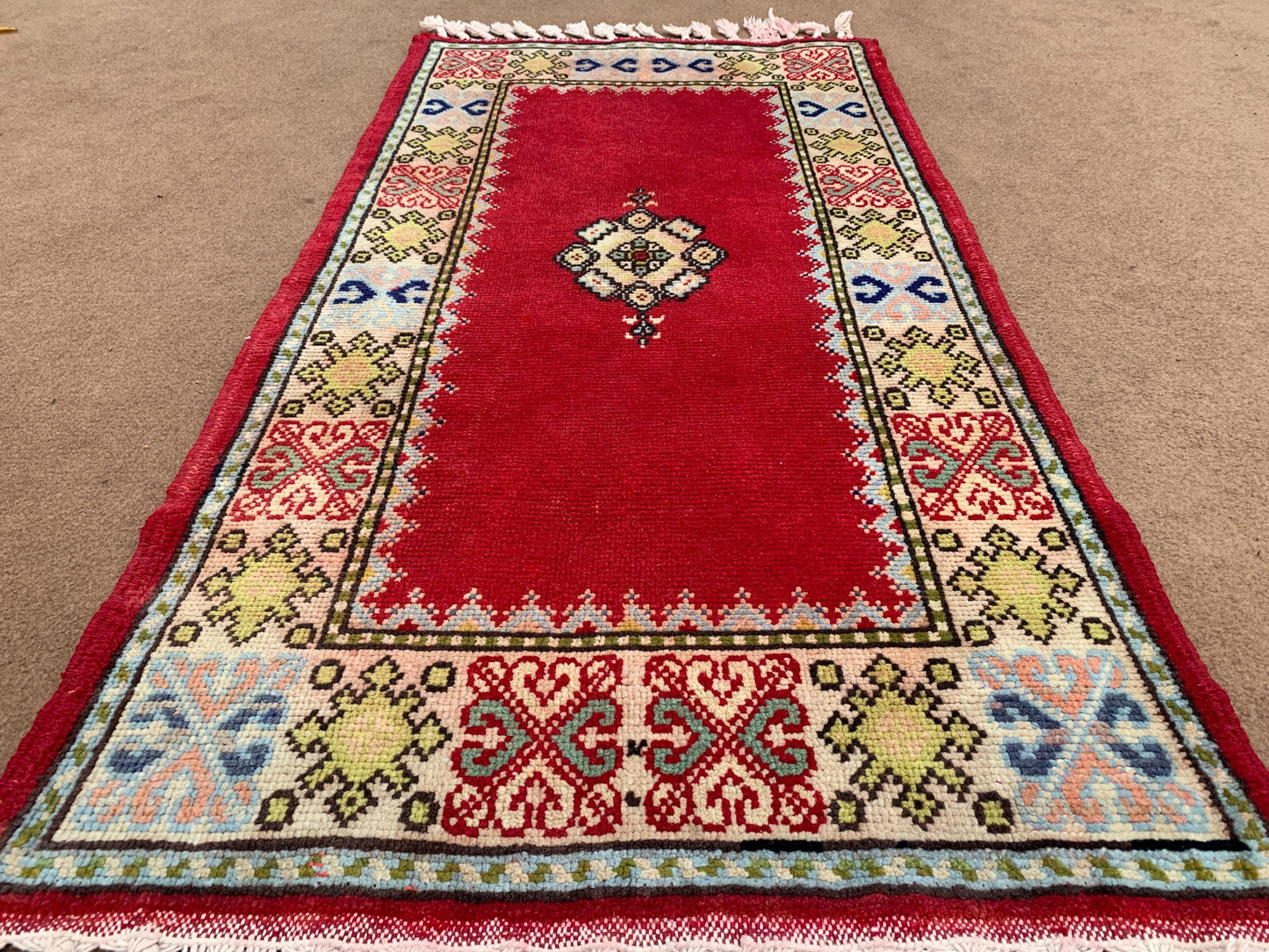 2x4 Small Rug, Afghan Handmade Rug, Geometric Area Rug, Vintage Rug, Oriental Rug, Tribal Rug, Small Gift Rug, Rugs for Bedroom Hallway Rug.