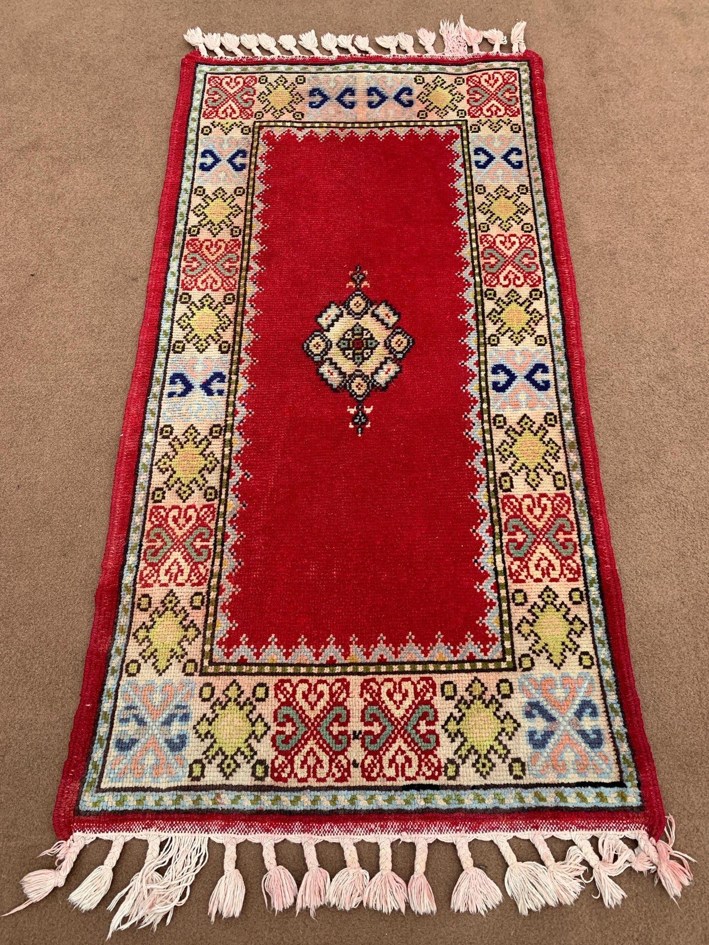 2x4 Small Rug, Afghan Handmade Rug, Geometric Area Rug, Vintage Rug, Oriental Rug, Tribal Rug, Small Gift Rug, Rugs for Bedroom Hallway Rug.