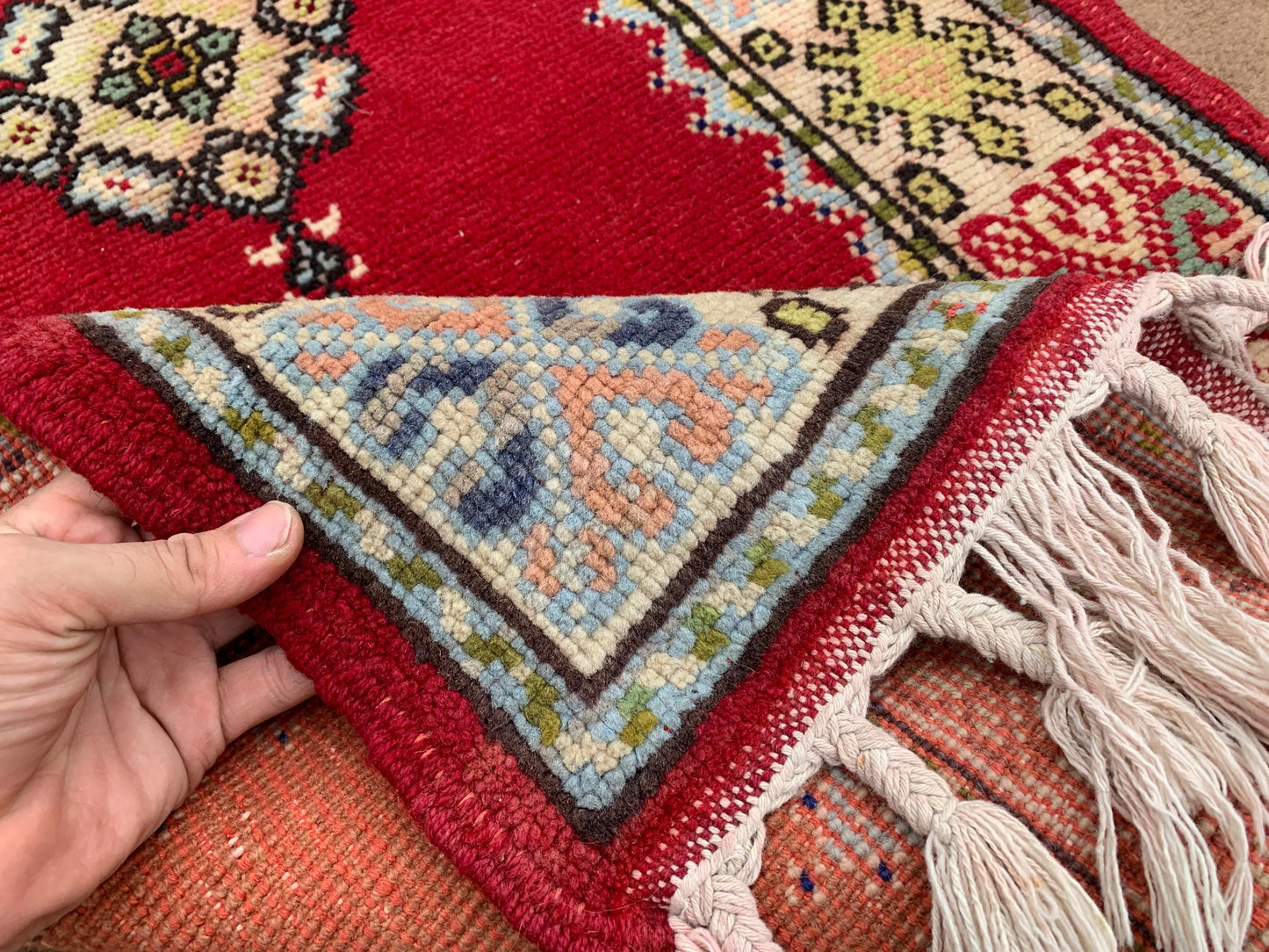 2x4 Small Rug, Afghan Handmade Rug, Geometric Area Rug, Vintage Rug, Oriental Rug, Tribal Rug, Small Gift Rug, Rugs for Bedroom Hallway Rug.