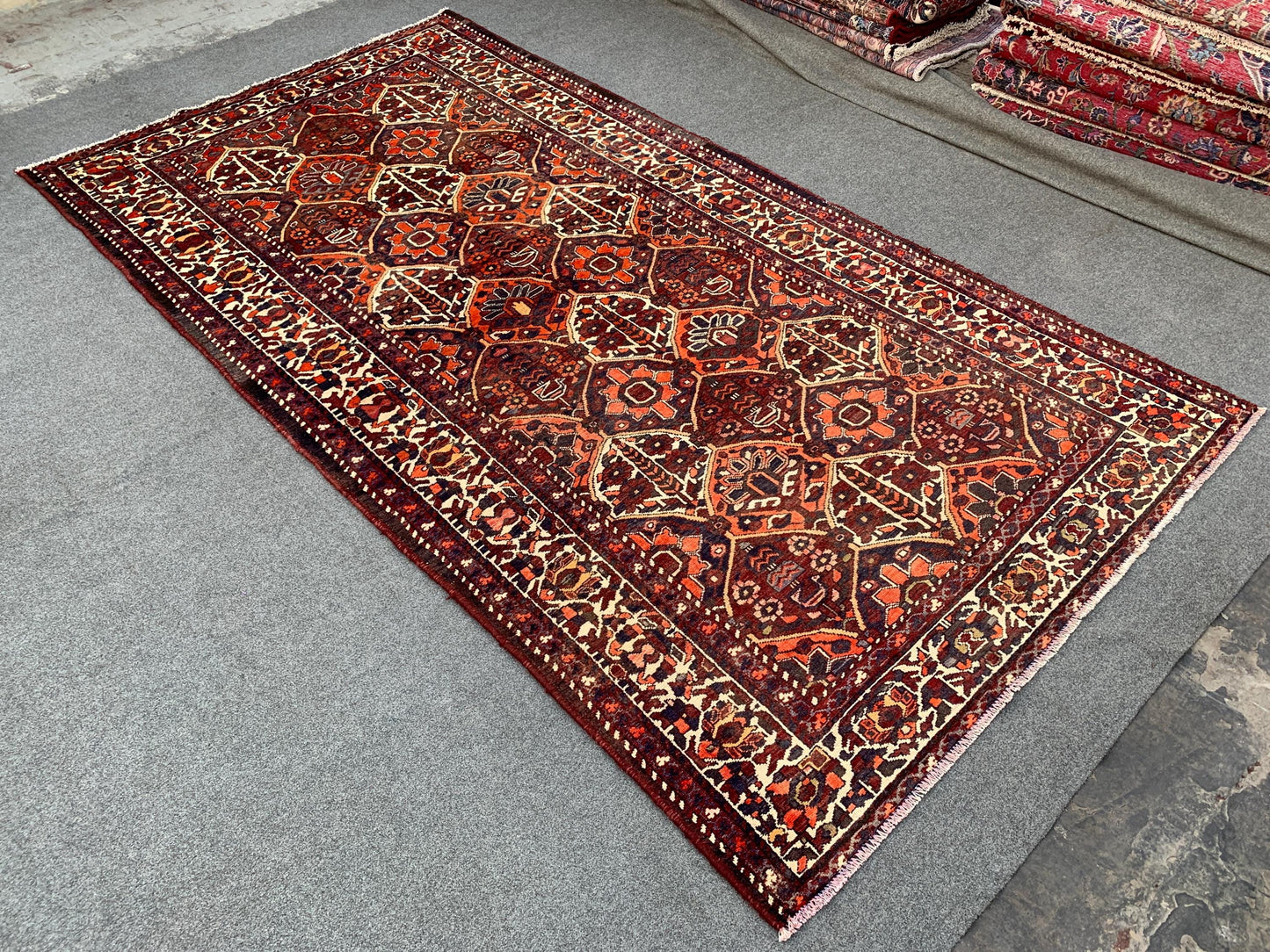 5x10 Ft Vintage Rug, Tree Floral design Rug, Afghan Hand Knotted Wool Rug, Oriental Turkmen Rug, Antique Tribal Rug, Bedroom Living Room Rug