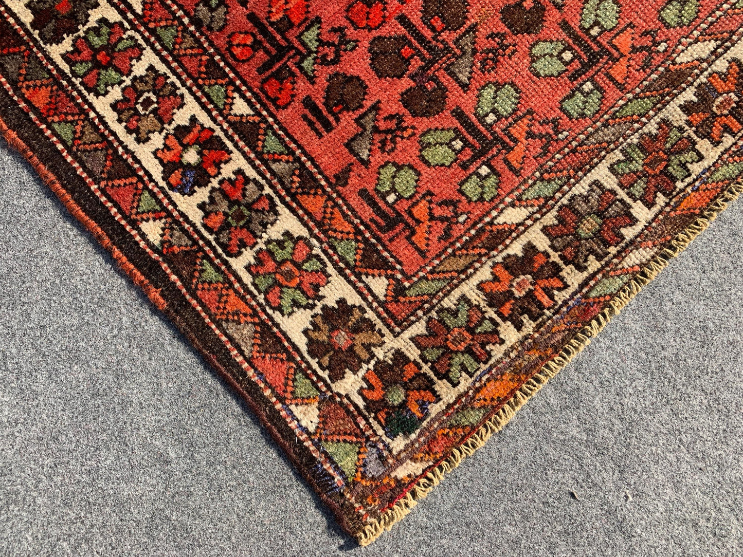 3x10 Ft Antique Afghan Runner Rug, Hand Knotted Runner Rug, Low Pile Rug, Vintage Floral Runner Rug, Oriental Runner Rug Hallway Runner Rug.