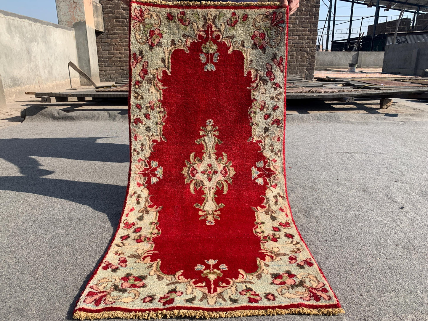 Amazing Small Vintage Rug, 2x4 Ft Hand knotted Wool Rug, Geometric Area Rug, Small Afghan Rug, Small Hallway Rug, Oriental Rug, Kitchen Rug.