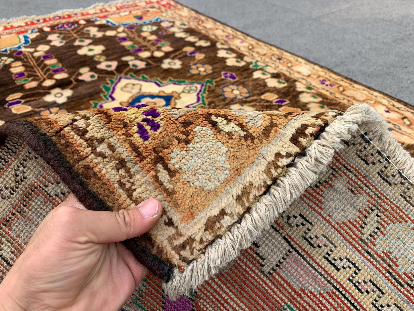 Vintage Rug 3x5 Ft Caucasian design Rug, Afghan Handmade Wool Rug, Geometric Area Rug, Oriental Rug Tribal Rug, Bedroom Kitchen Hallway Rug.
