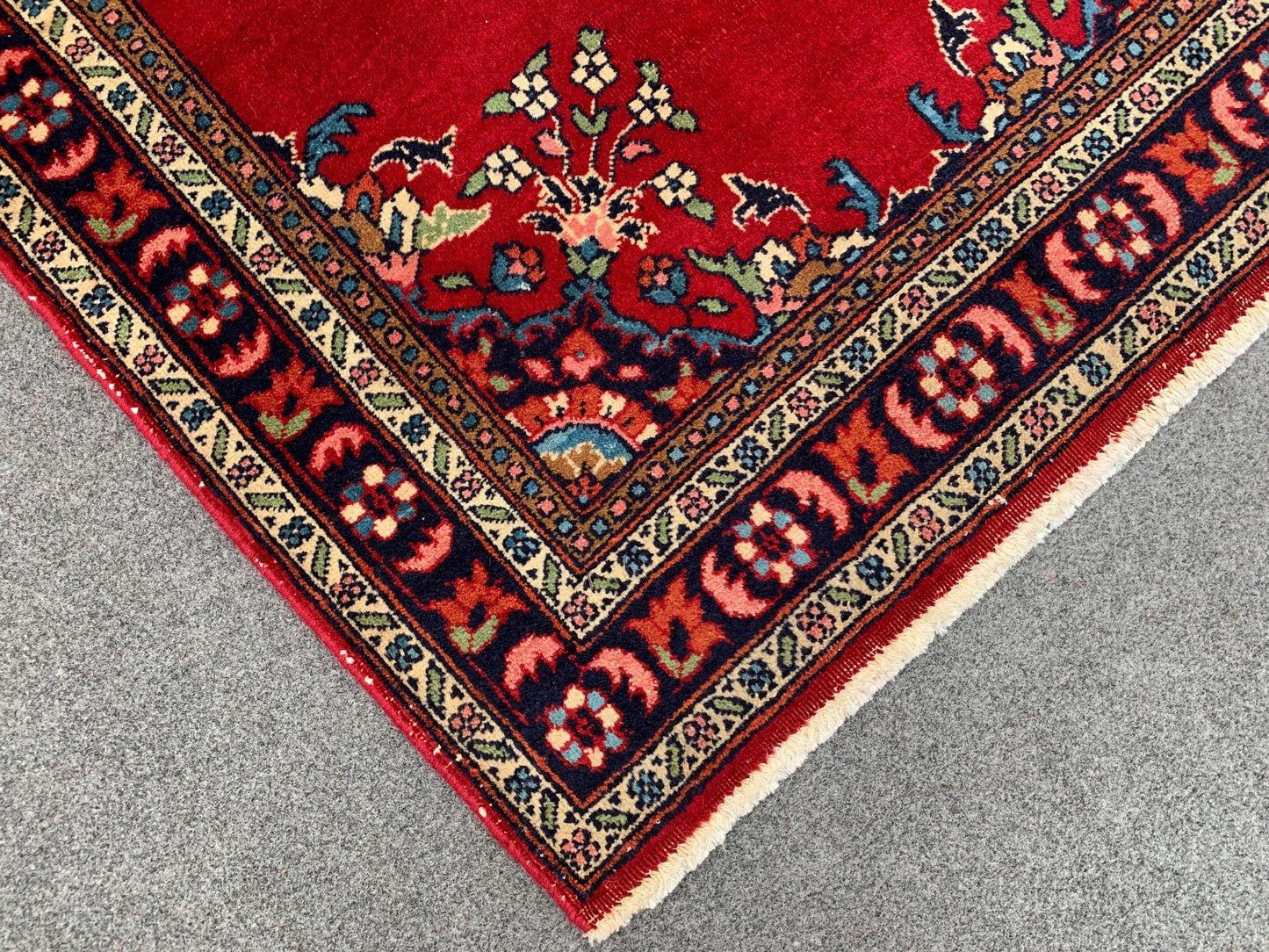 2x4 Ft Vintage Red Rug, Afghan Hand knotted Wool Rug, Geometric Area Rug, Oriental Rug Amazing Rug, Small Hallway Rug, Small Kitchen Rug etc