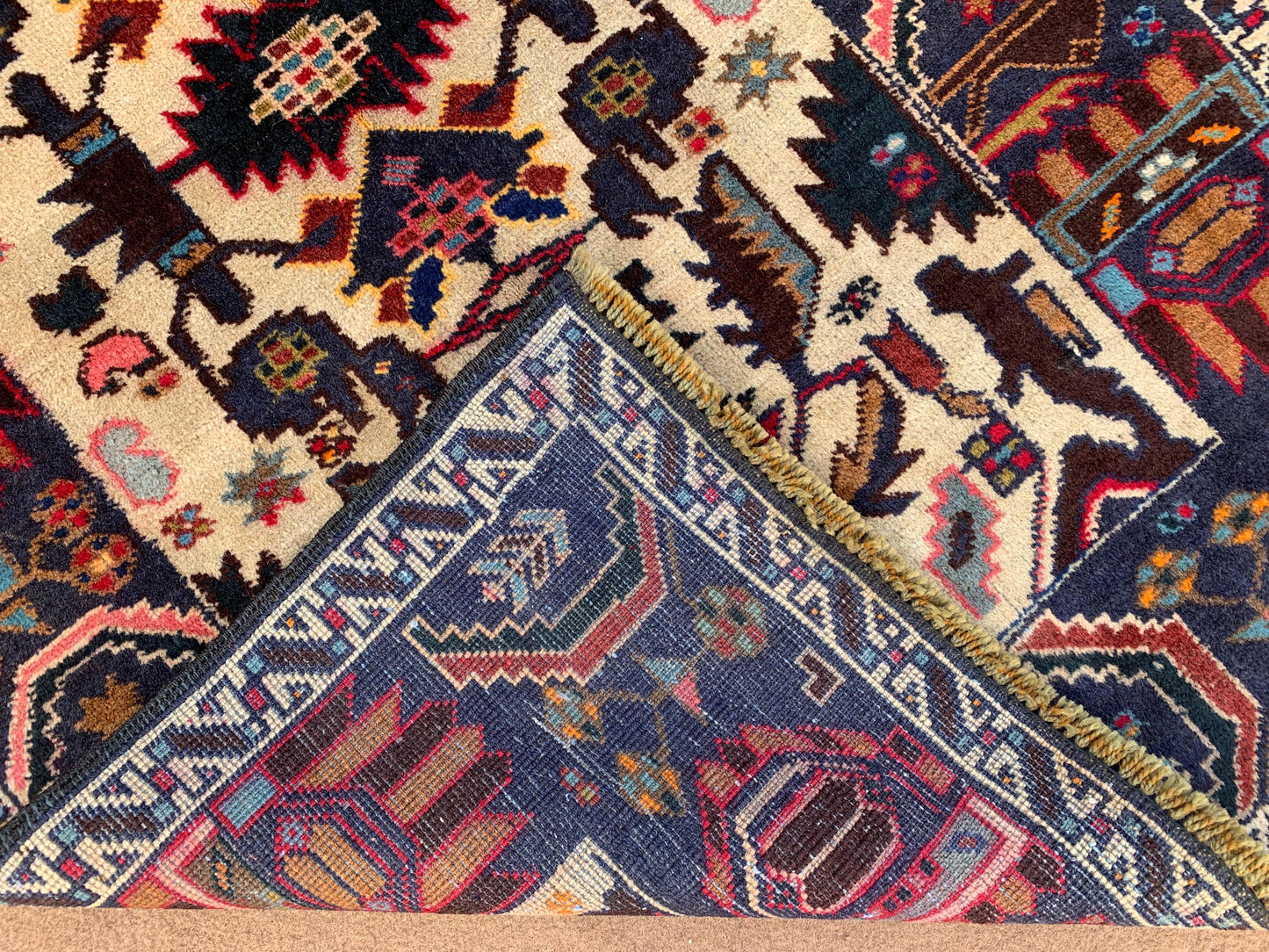 3x4 Ft Vintage Baluchi Rug, Afghan Hand Knotted Rug, Oriental Wool Rug, Herati Area Rug, Best for Office Rug, Good Pile Rug, Bedroom Rug etc