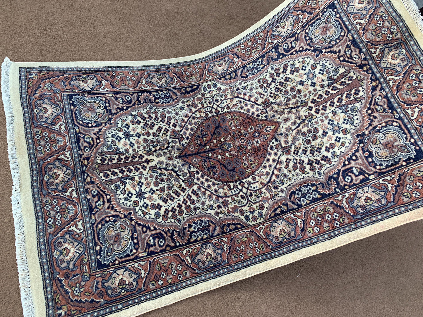 Amazing Afghan Rug, 3x4 ft Natural Hand Knotted Vintage Rug, Turkmen Tribal Rug, Geometric Area rug, Good Quality Rug, Best for Office Rug.