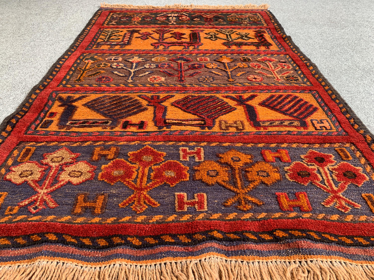 3x4 Ft Amazing Pictorial kilim Rug, Afghan Hand Knotted kilim Rug, Oriental Rug, Herat kilim Rug, Best for Kids Room Rug, Floral design Rug.