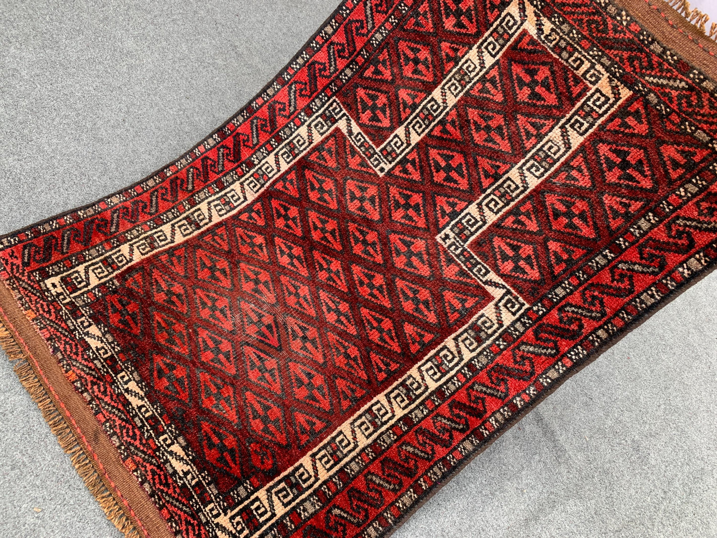 3x4 Ft Antique Prayer Rug, Afghan Hand Knotted Prayer Rug, Oriental Wool Rug, Muslim Prayer Rug, Turkmen Prayer Rug, Vintage Prayer Rug etc.