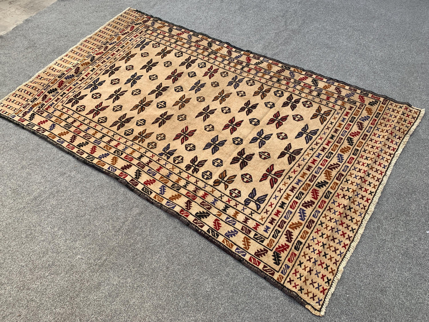 4x7 Antique Soumak kilim Rug, Afghan Handmade Vintage kilim Rug, Turkmen Soumak Rug, Oriental Wool Rug, Wall Decor Rug, Bedroom Hallway Rug.