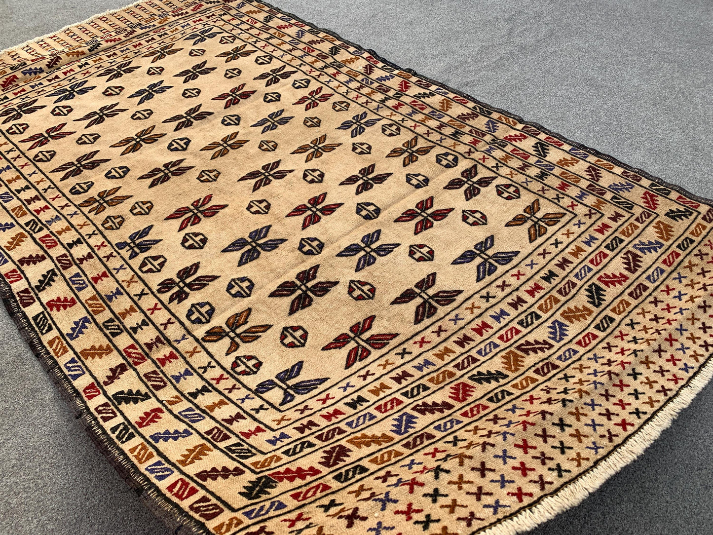 4x7 Antique Soumak kilim Rug, Afghan Handmade Vintage kilim Rug, Turkmen Soumak Rug, Oriental Wool Rug, Wall Decor Rug, Bedroom Hallway Rug.