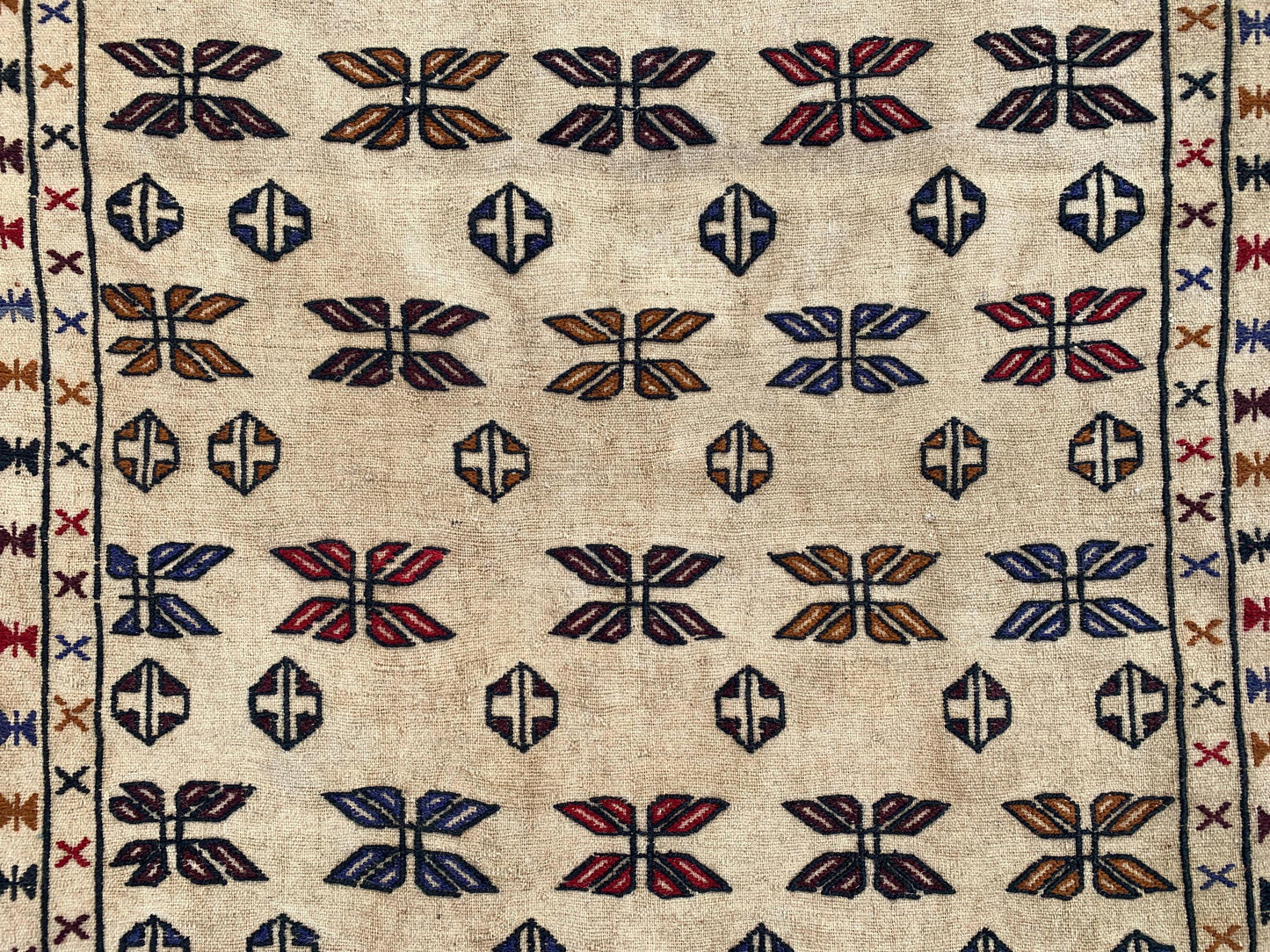 4x7 Antique Soumak kilim Rug, Afghan Handmade Vintage kilim Rug, Turkmen Soumak Rug, Oriental Wool Rug, Wall Decor Rug, Bedroom Hallway Rug.