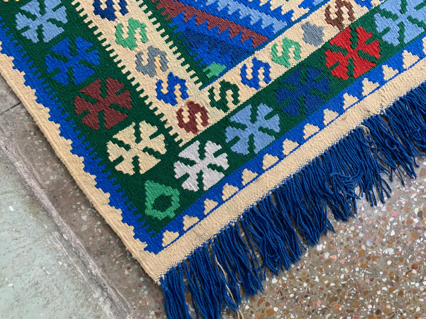 Chobi design kilim Runner Rug, Afghan Handmade kilim Rug, Geometric Wool kilim Rug, Turkmen Tribal Rug, Oriental Rug, Hallway Rug 3x7 Ft