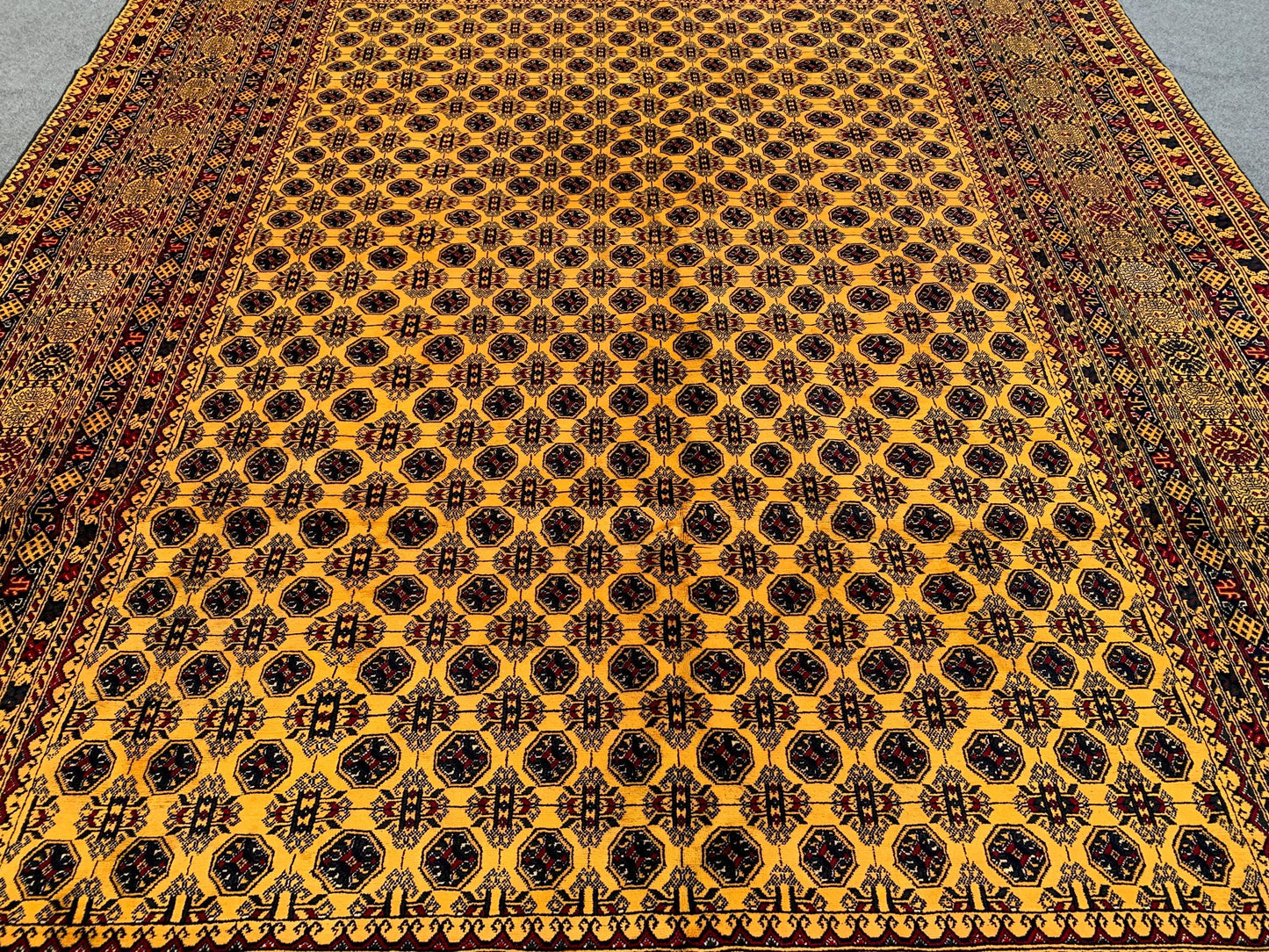 Amazing Large Yellow Rug, 8x11 Afghan Hand Knotted Wool Rug, High Quality Rug, Mowri design Rug, Good Pile Rug, Dining Room Living Room Rug.