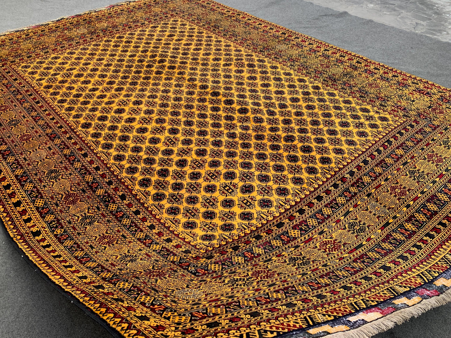 Amazing Large Yellow Rug, 8x11 Afghan Hand Knotted Wool Rug, High Quality Rug, Mowri design Rug, Good Pile Rug, Dining Room Living Room Rug.