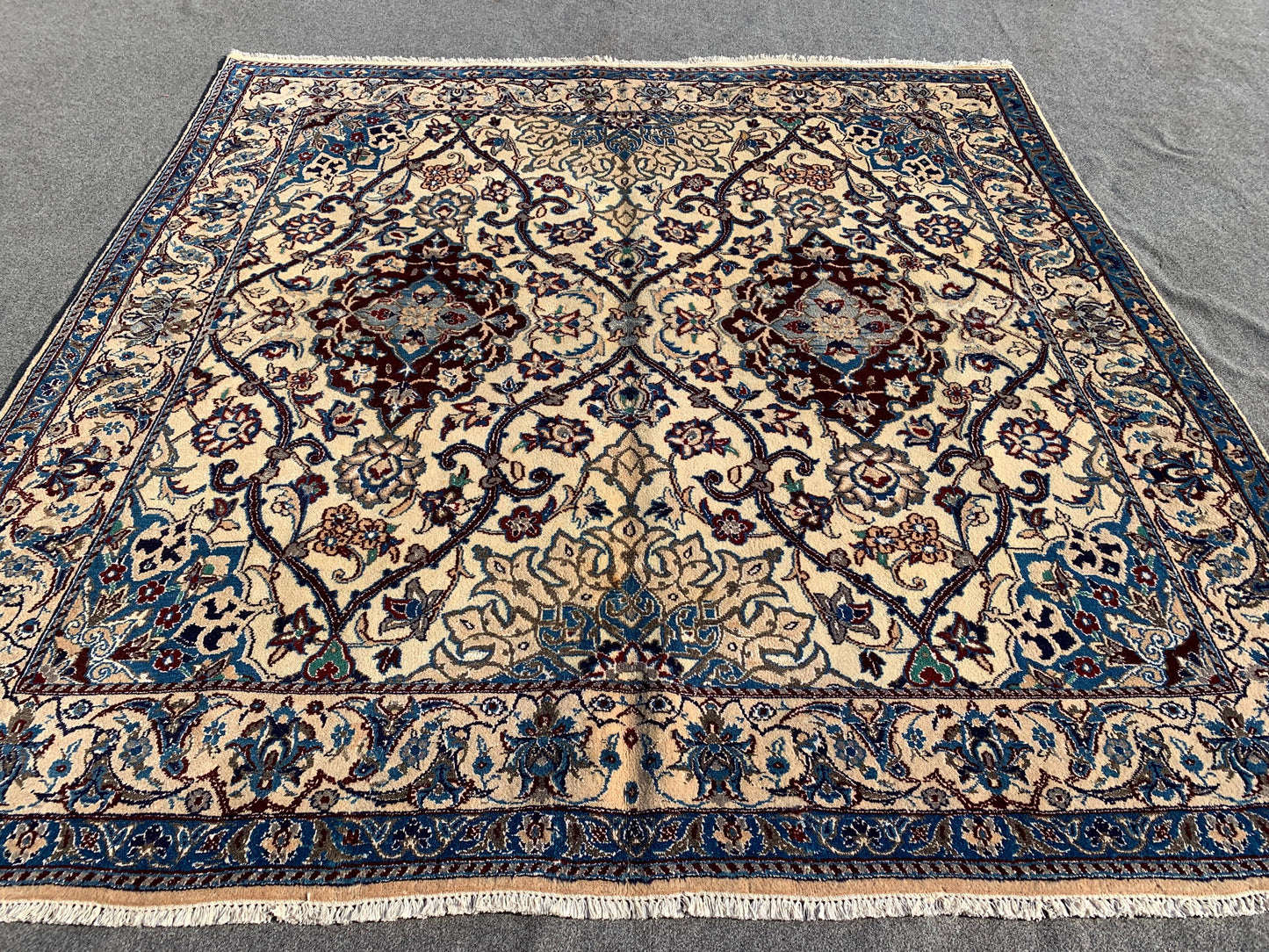 6x6 Square Rug, Natural Afghan Handmade Vintage Wool Rug, Geometric Area Rug, High Quality Rug, 190x190 Cm, Bedroom Rug, Living Room Rug etc