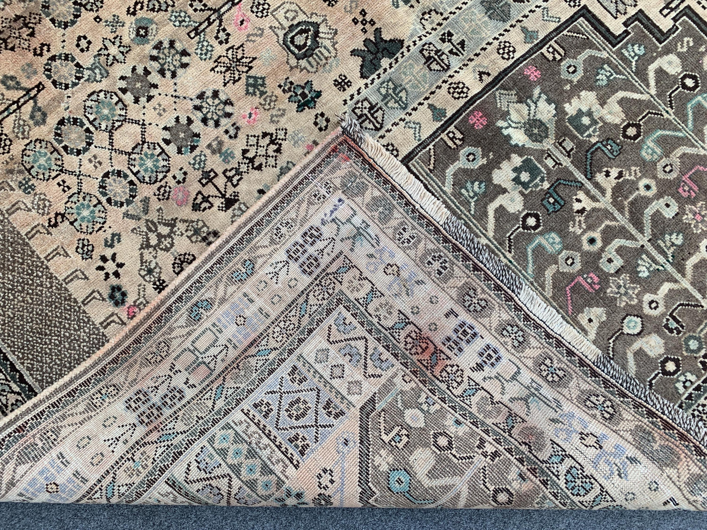 6x9 Ft Antique Rug, Caucasian design Rug, Hand knotted Vintage Rug, Oriental Afghan Rug Turkmen Tribal Rug, Dining Table Rug Living Room Rug