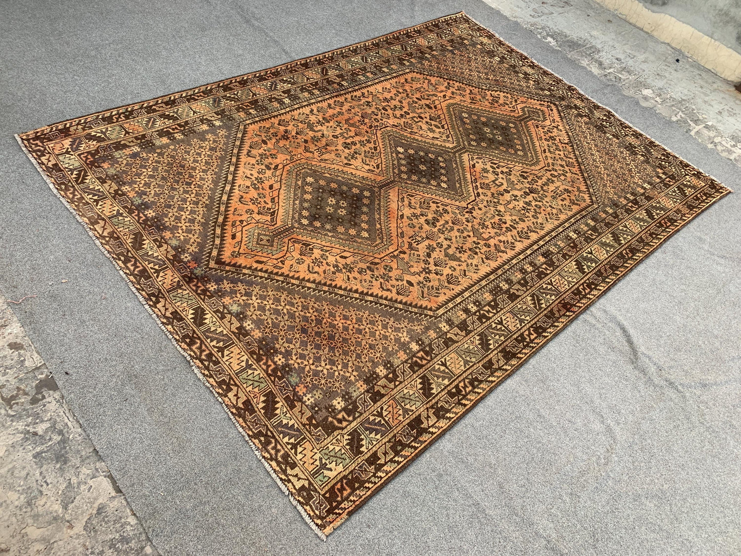7x10 Ft Antique Caucasian Rug, Hand knotted Wool Rug, Vintage Afghan Rug, Tribal Oriental Rug, Home Decor Rug, Bedroom Rug, Living Room Rug.