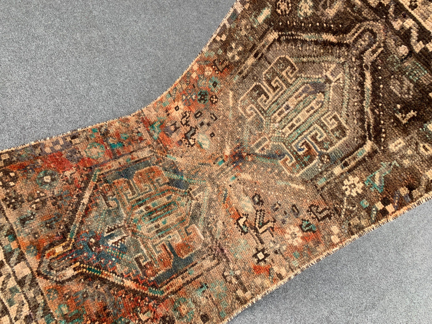 2x5 Ft Antique Runner Rug, Afghan Hand Knotted Runner Rug, Vintage Runner Rug, Oriental Wool Rug, One of a kind Rug, Bedroom Rug Hallway Rug