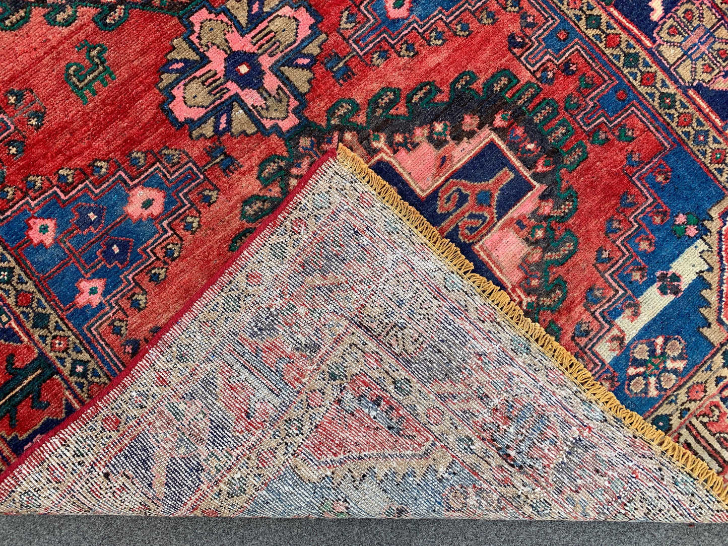 4x9 Ft Runner Rug, Afghan Hand Knotted Runner Rug, Geometric Runner Rug, Vintage Tribal Rug Oriental Runner Rug, Bedroom Hallway Runner Rug.