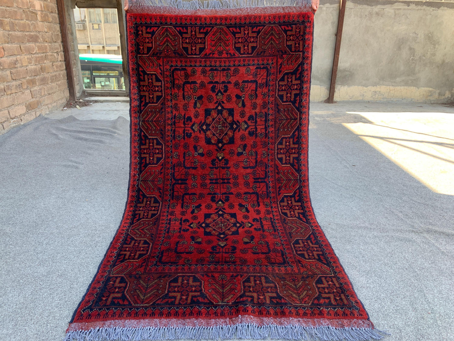 3x5 Ft Vintage Bukhara Rug, Afghan Handmade Wool Rug, Khal Muhammadi Rug, Oriental Rug, Home Decor Rug, Rugs for Bedroom Kitchen Hallway Rug
