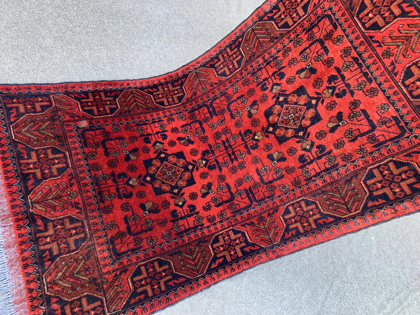 3x5 Ft Vintage Bukhara Rug, Afghan Handmade Wool Rug, Khal Muhammadi Rug, Oriental Rug, Home Decor Rug, Rugs for Bedroom Kitchen Hallway Rug