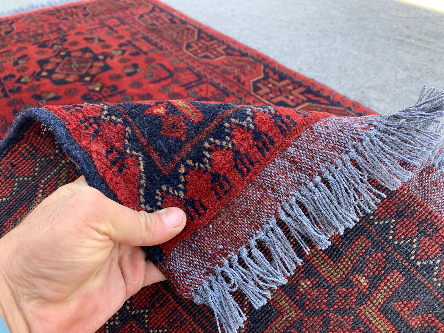 3x5 Ft Vintage Bukhara Rug, Afghan Handmade Wool Rug, Khal Muhammadi Rug, Oriental Rug, Home Decor Rug, Rugs for Bedroom Kitchen Hallway Rug
