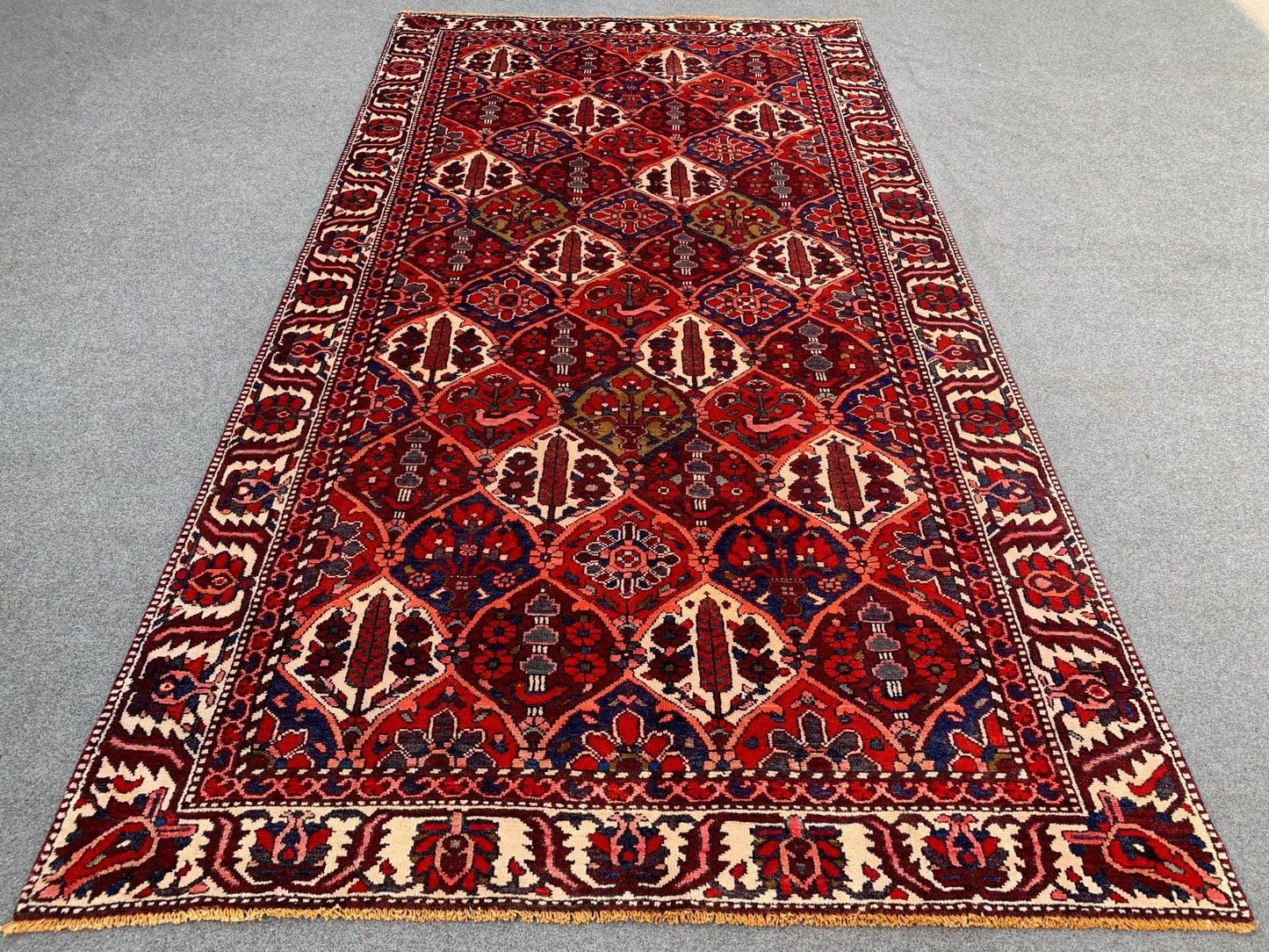 Vintage Rug 5x9 Ft Birds Floral design Rug, Afghan Hand Knotted Rug, Oriental Wool Rug, Turkmen Tribal Rug, Home Decor Rug, Living Room Rug.